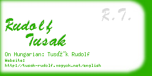 rudolf tusak business card